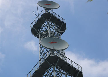 70m Self Supporting Lattice Tower , Telecommunication Lattice Cell Phone Tower