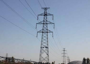 High Tension Steel Transmission Tower , 33kv Transmission Line Towers ISO Standarded