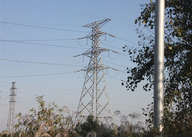110KV Electric Power Transmission Steel Tower Double / Single Conduct Circuit