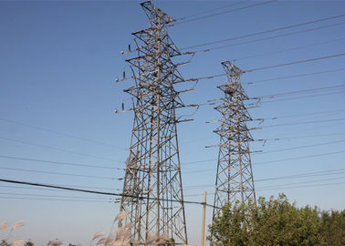 Q345B 132KV Transmission Steel Tower 5 Angles Double Circuit 10 - 100m Height