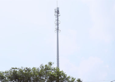 ASTM A 572 Grade 50 Steel Tube Tower , Conical Octagonal Telecom Steel Tower
