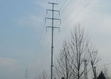 Medium Voltage Electric Power Tower ASTM A36 Steel Material 10M - 100M Height