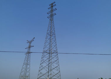 4 Legs Overhead Electric Power Tower ，High Voltage Q345B / Q235B Steel Grade  Electric Towers