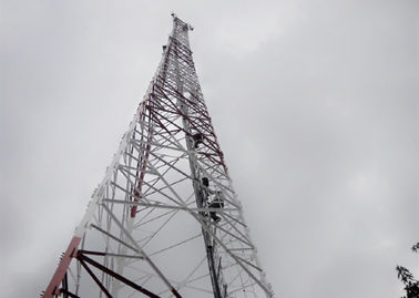 3 Legged Lattice Steel Towers Free Standing Height 90m For Antenna Supporting