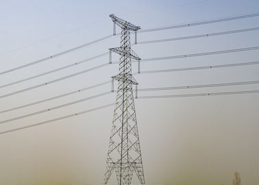 High Tension Steel Transmission Tower , 33kv Transmission Line Towers ISO Standarded