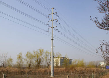 Self Supporting Monopole Transmission Steel Tower Conical / Round / Polygonal Shape