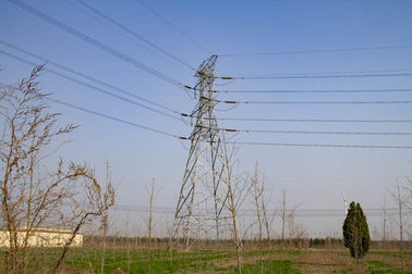 Single Circuit Lattice Steel Towers Galvanized Surface For Transmission