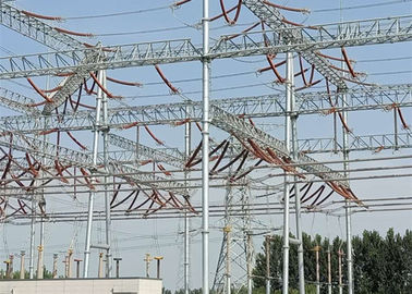 220kv Steel Lattice Tubular Electrical Substation Structure for Power Transmission and Distribution