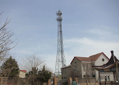 5 - 300KM /  60m 4-legged Hot Dip Galvanization Telecom Steel Tubular Tower for Mobile Communication