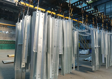 Hot Galvanized Electric Transmission Tower , Single Circuit High Tension Tower