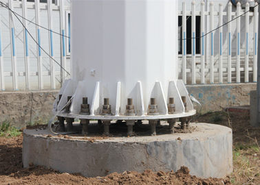 ASTM A 572 Grade 50 Steel Tube Tower , Conical Octagonal Telecom Steel Tower