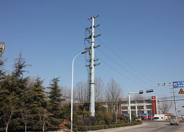 Hot Dip Galvanized Steel Tubular Tower ASTM A572 Grade 50 10 - 750kv Voltage