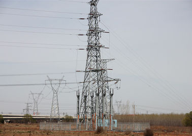 Ocynkowane słupy energii elektrycznej, stalowa wieża transmisyjna dla linii napowietrznej